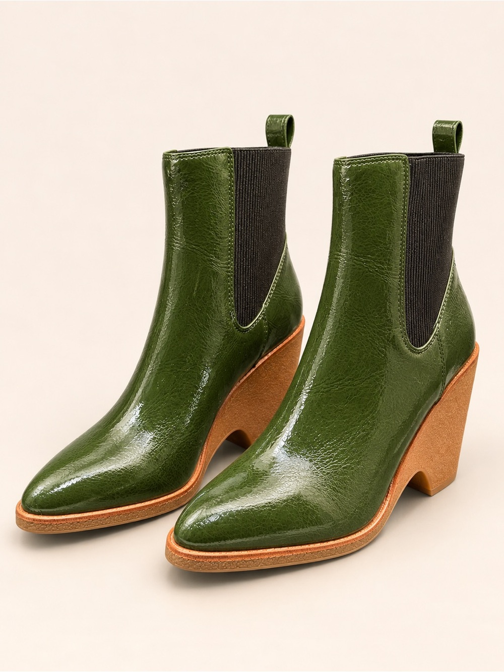 Aerosoles Mylo Fir Green Wedge Booties – Women’s Size 8M – New